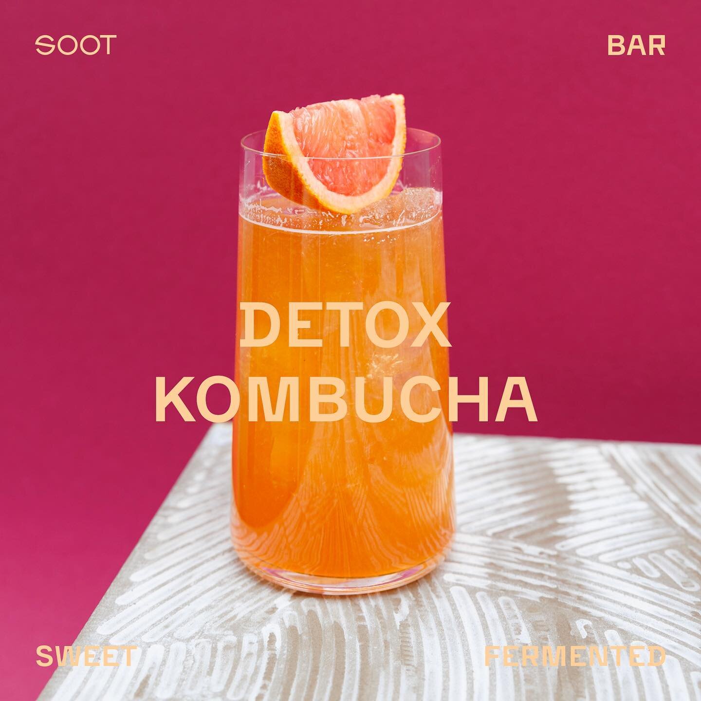 Sip on pure refreshment with our Detox Kombucha lemonade! 🧡

This vibrant blend of Kombucha, jasmine tea cordial, and zesty grapefruit juice is a playful twist on your usual detox routine. 

Get ready to detoxify and tantalize your taste buds with a