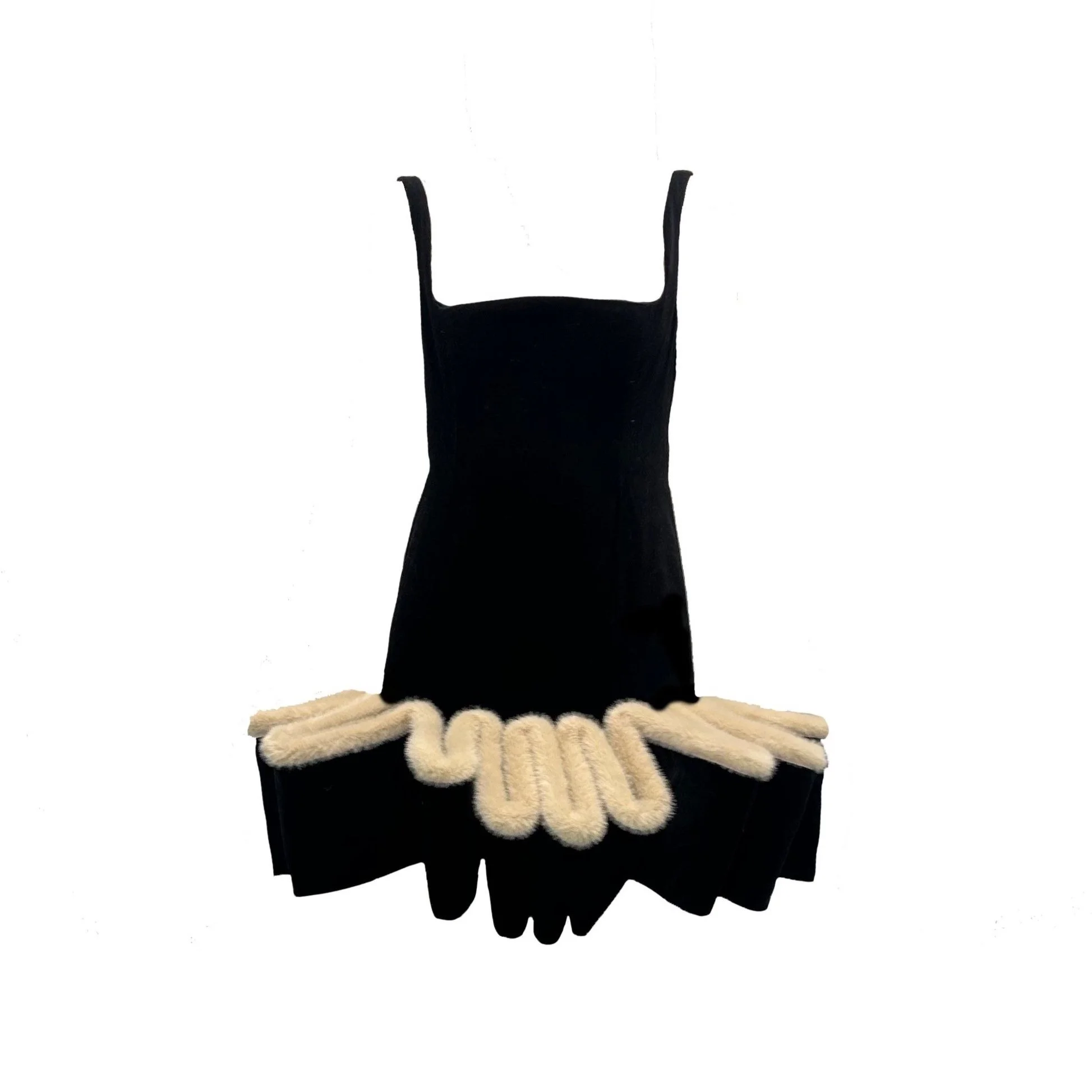 VELVET ACCORDEON DRESS