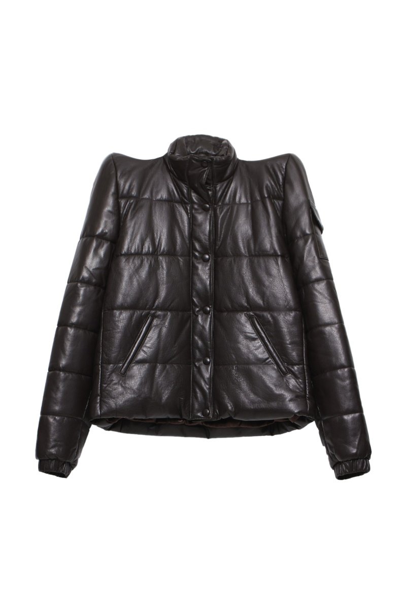 LEATHER PAGODA PUFFER