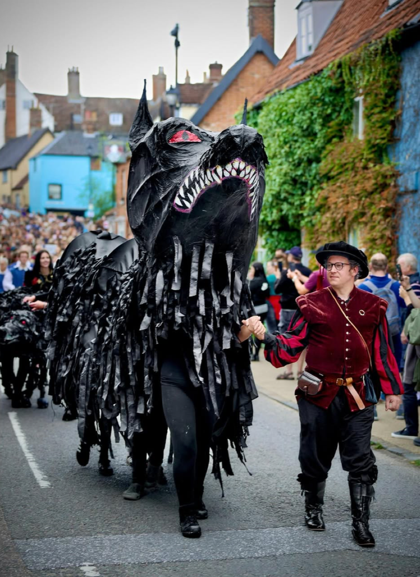Black Shuck Puppet. Photograph by Simon Tasker