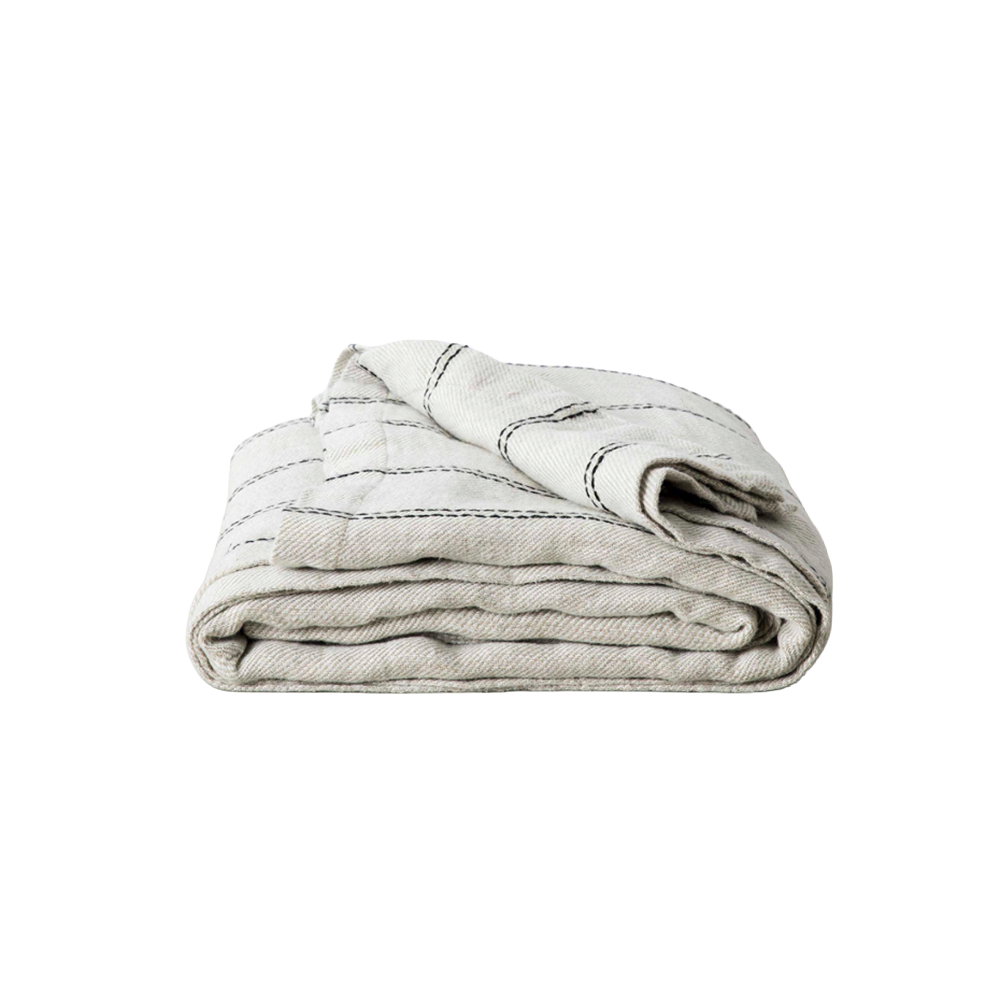 Mira Linen Bedcover in Ana
