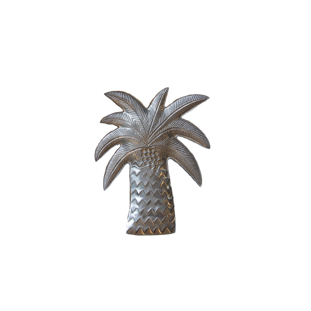 Vintage Aluminum Palm Tree Tray