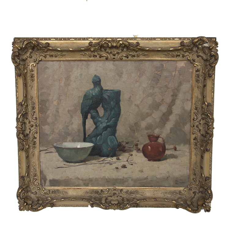 1940s Still Life Oil Painting by Frank Chamberlain