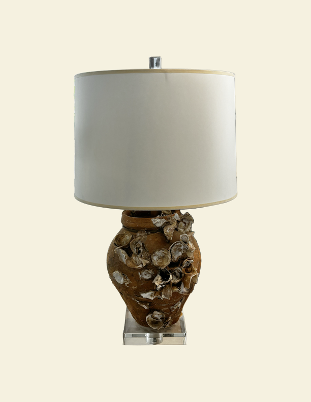 Barnacle Covered Terracotta Urn Lamp