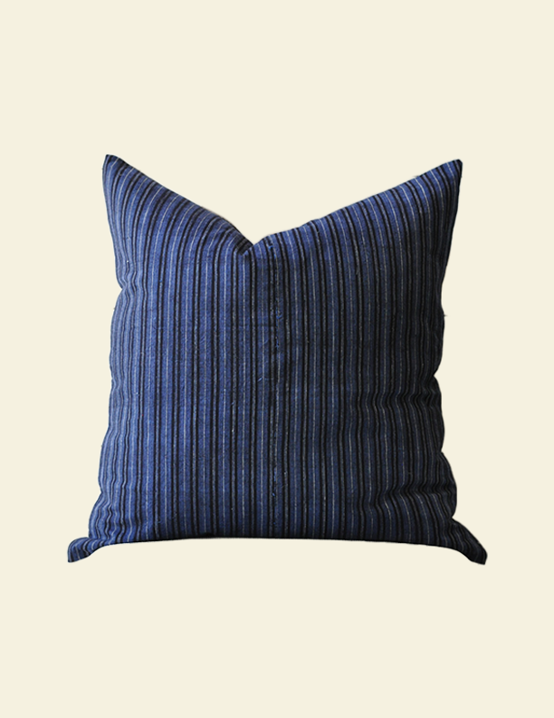 Hmong Hill 22x22 Blue Pillow