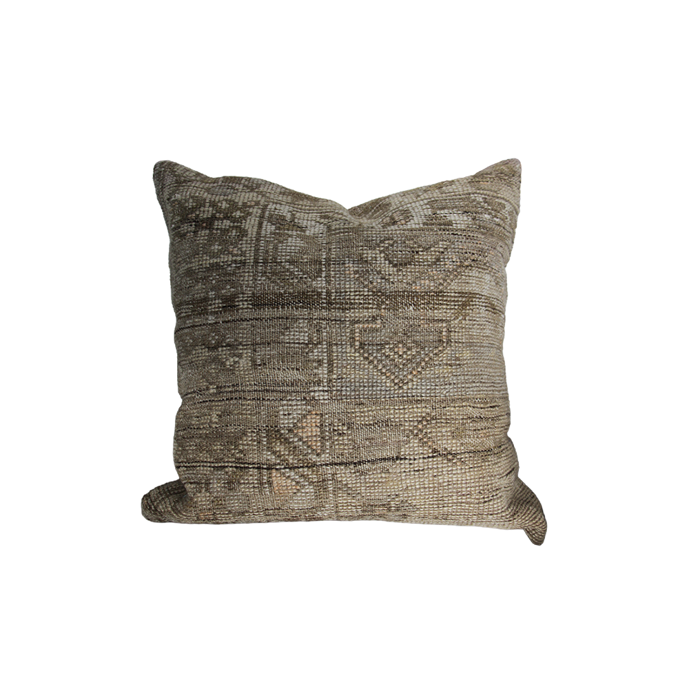 Brown Carpet Pillow 19x19