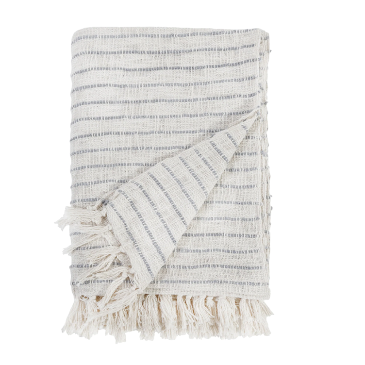 Jojo Oversized Throw in Ivory/Charcoal