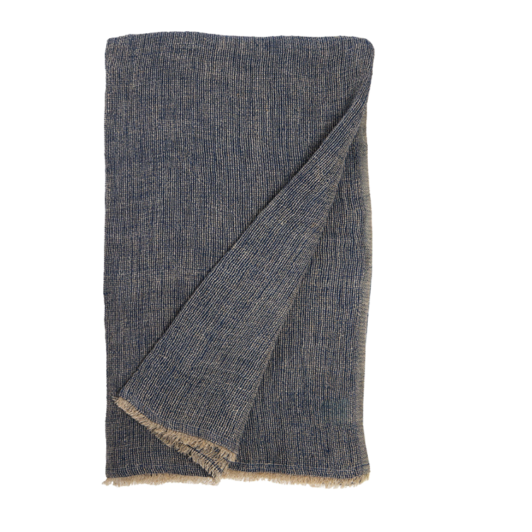 River Oversized Throw in Navy