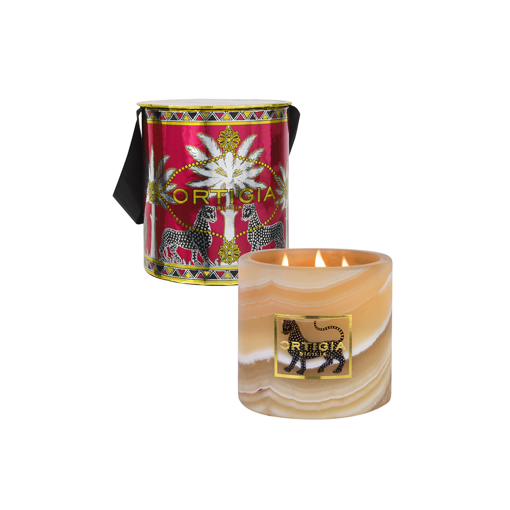 Alabaster Candle Small in Fico d'India