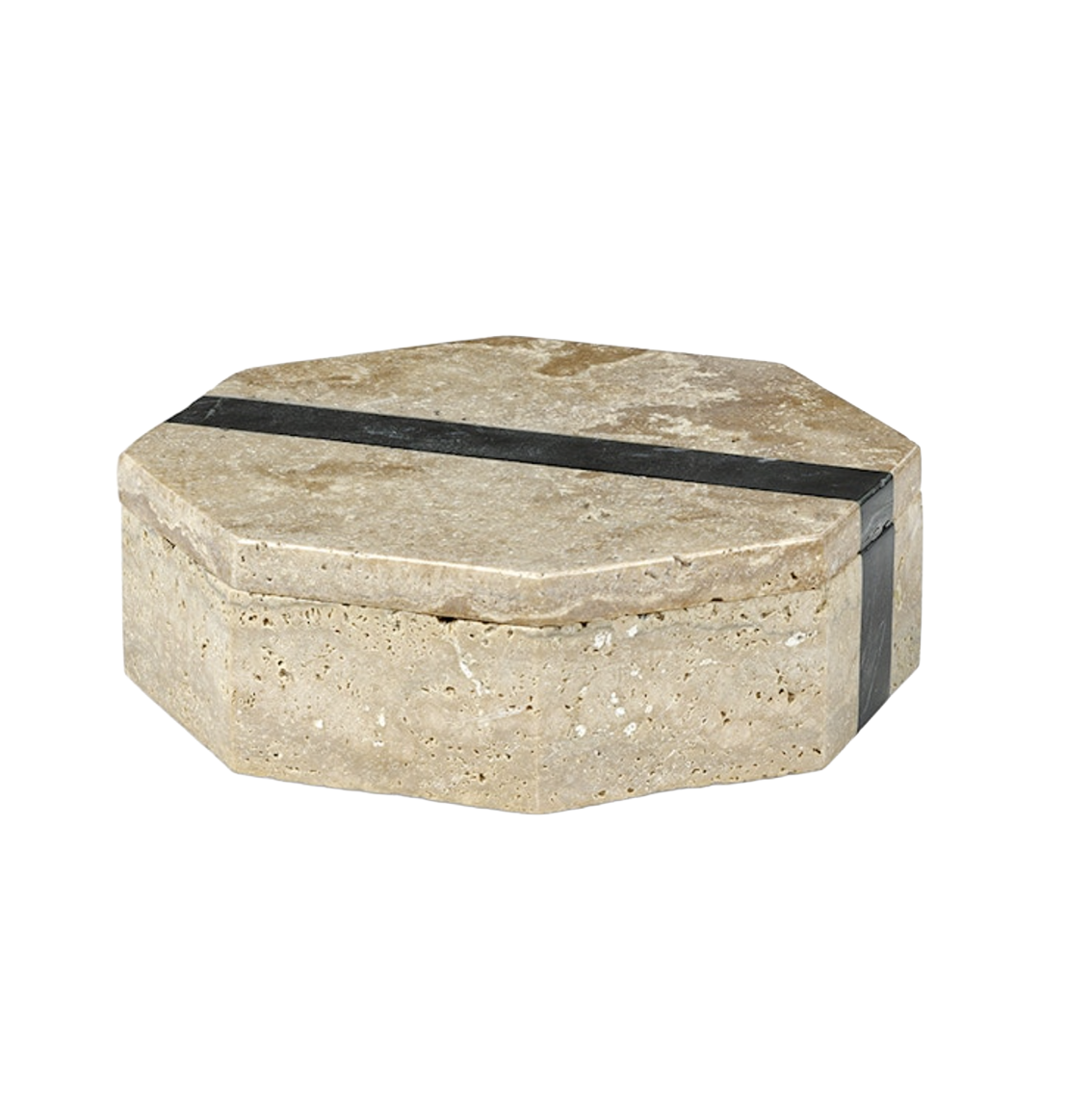 Griffith Travertine Hex Box