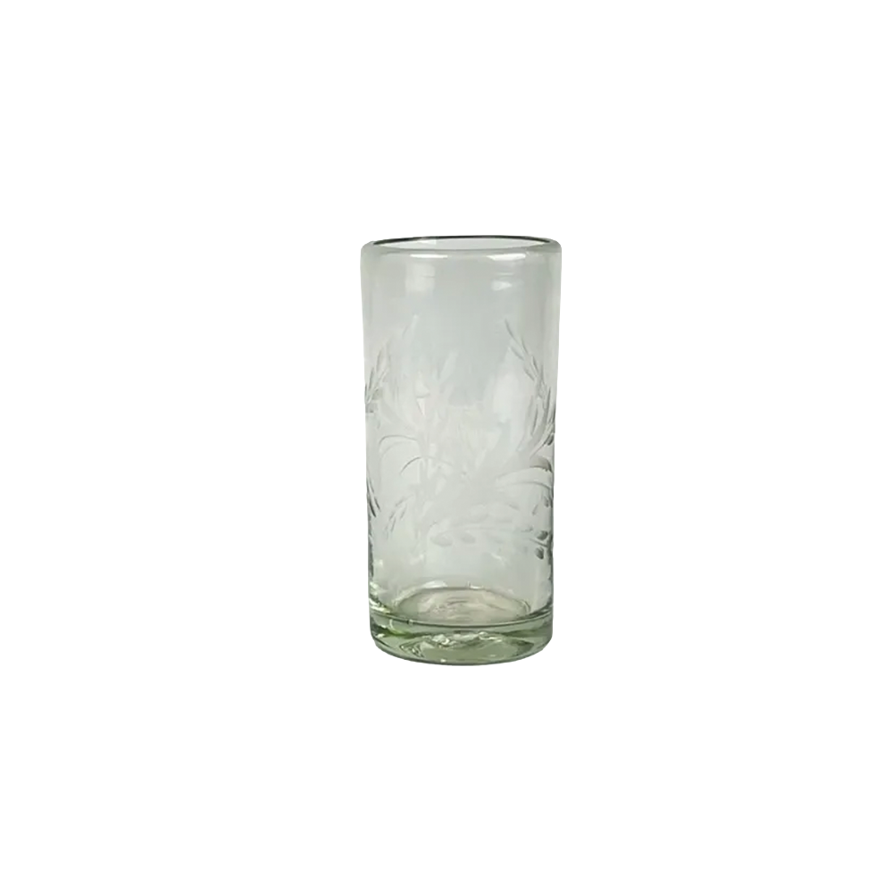 Etched Tall Glass