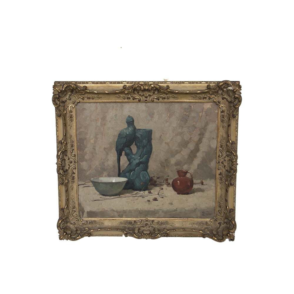 1940s Still Life Oil Painting by Frank Chamberlain