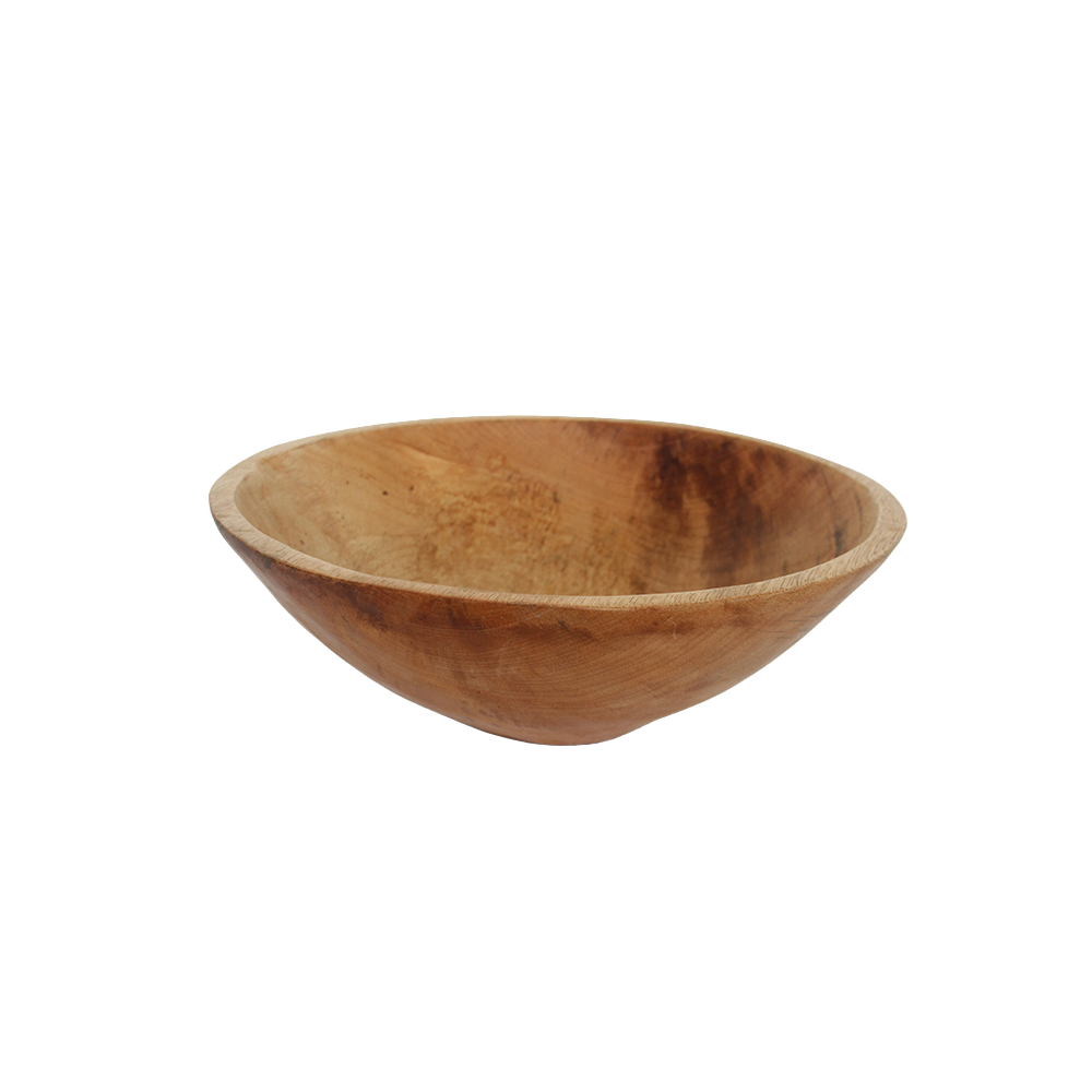 Hand-Carved Wooden Salad Bowl