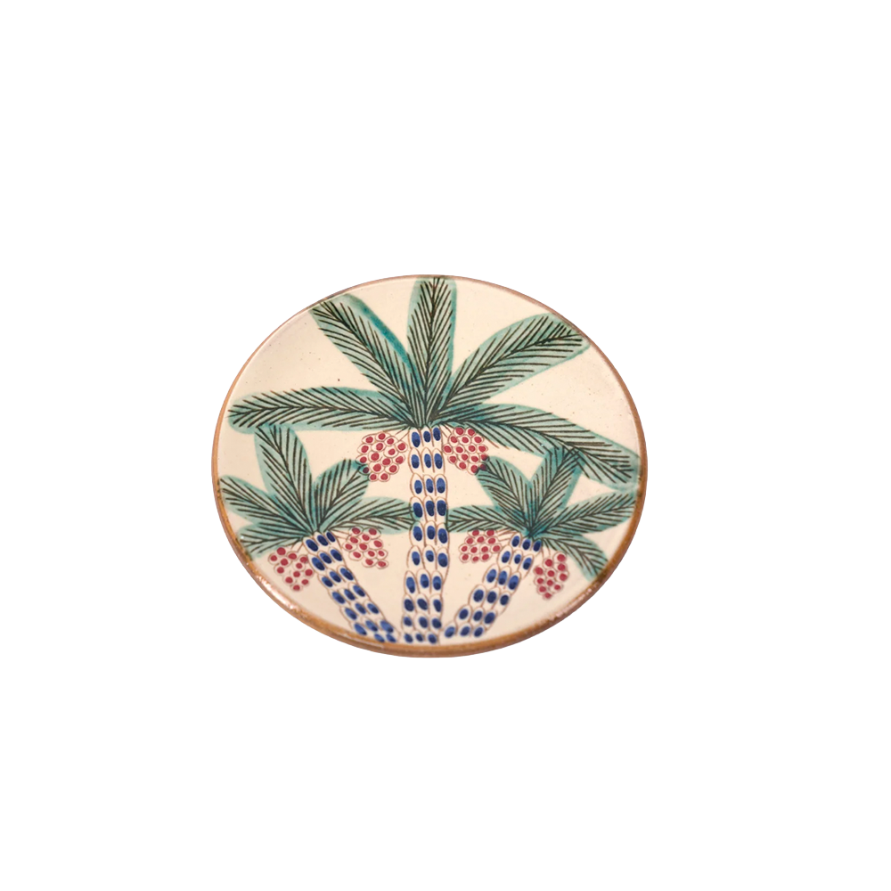 Palm Red Dates Ceramic Plate - Large
