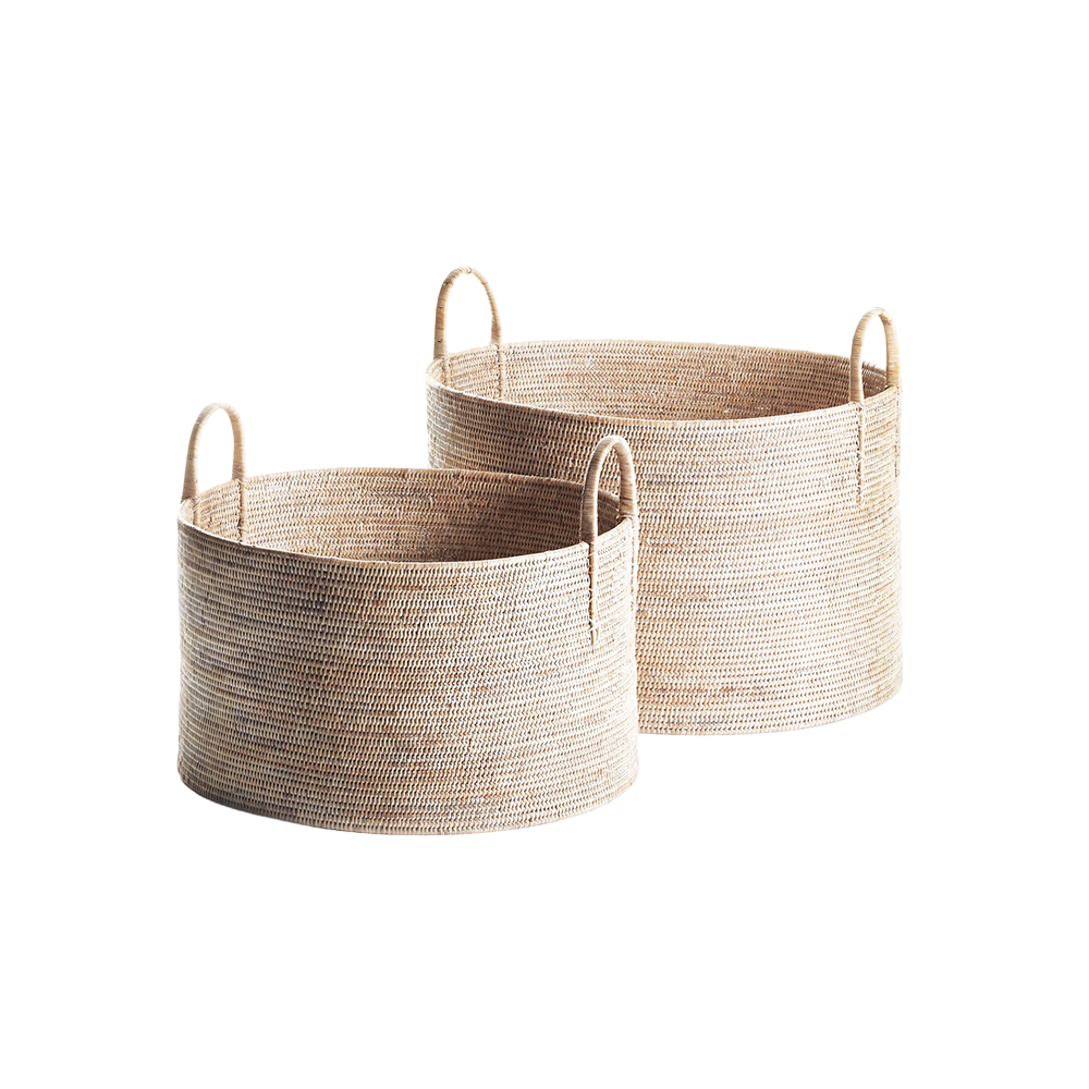 Burma Rattan Hampers with Handles