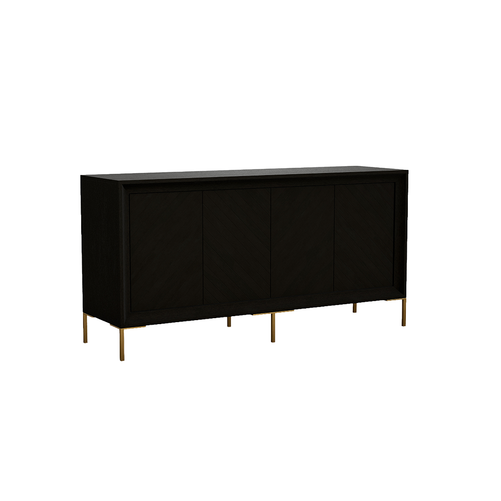 Four Door Low Credenza