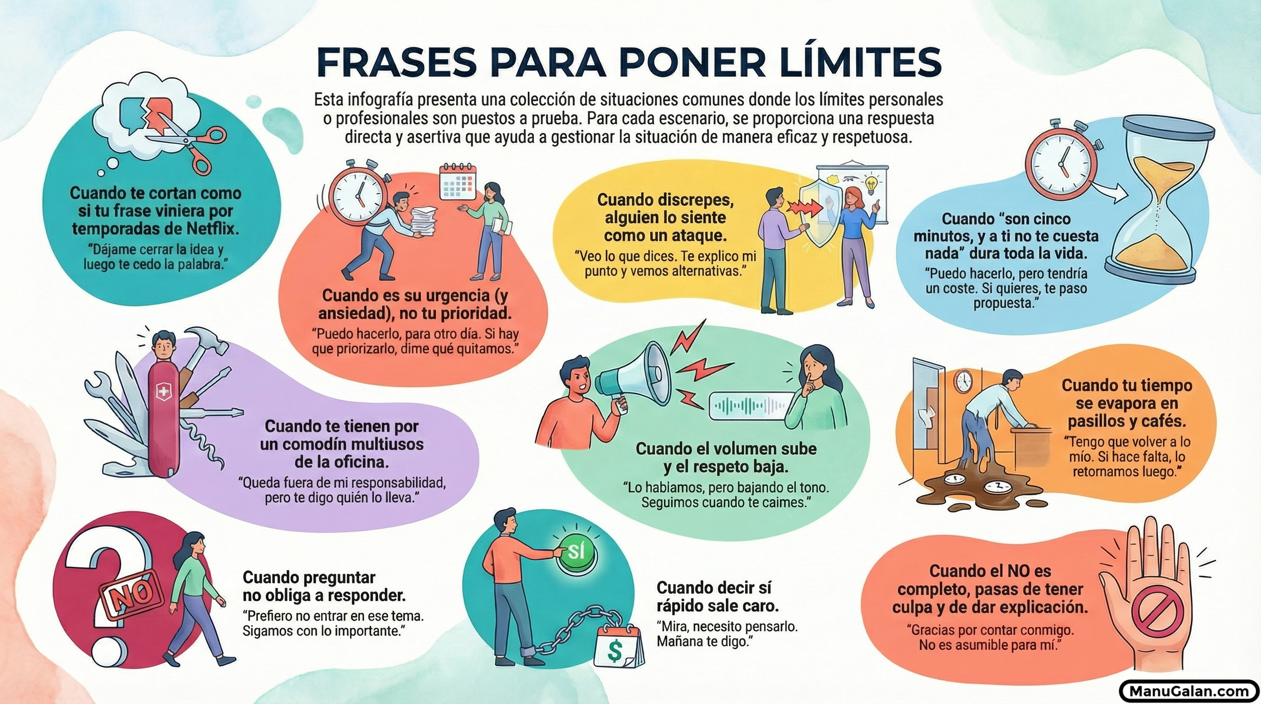 10 recursos asertivos para llevar al trabajo, por Manu Galán para www.ManuGalan.com