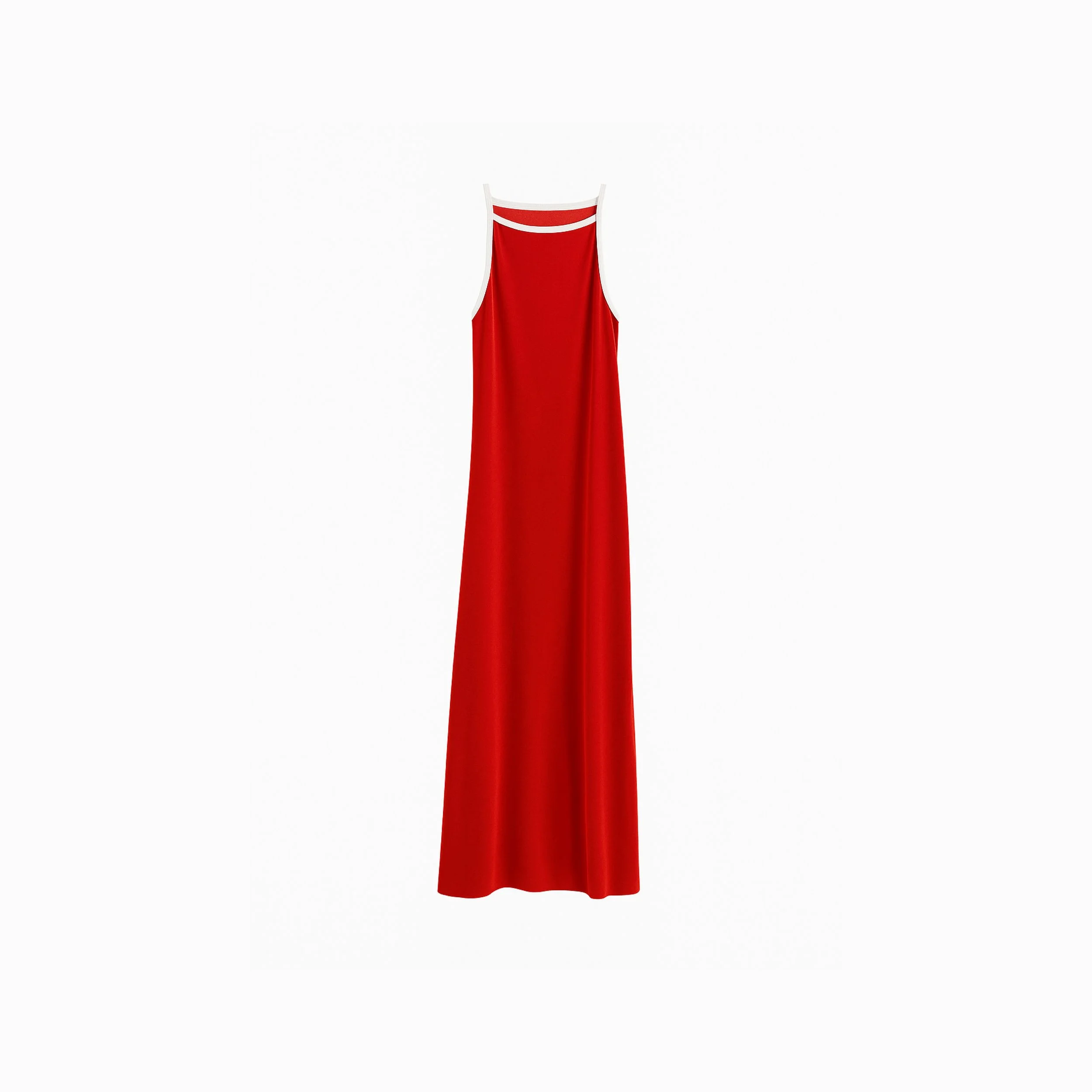 Robe Laura Velours Eponge Rouge Vinyl Blanc