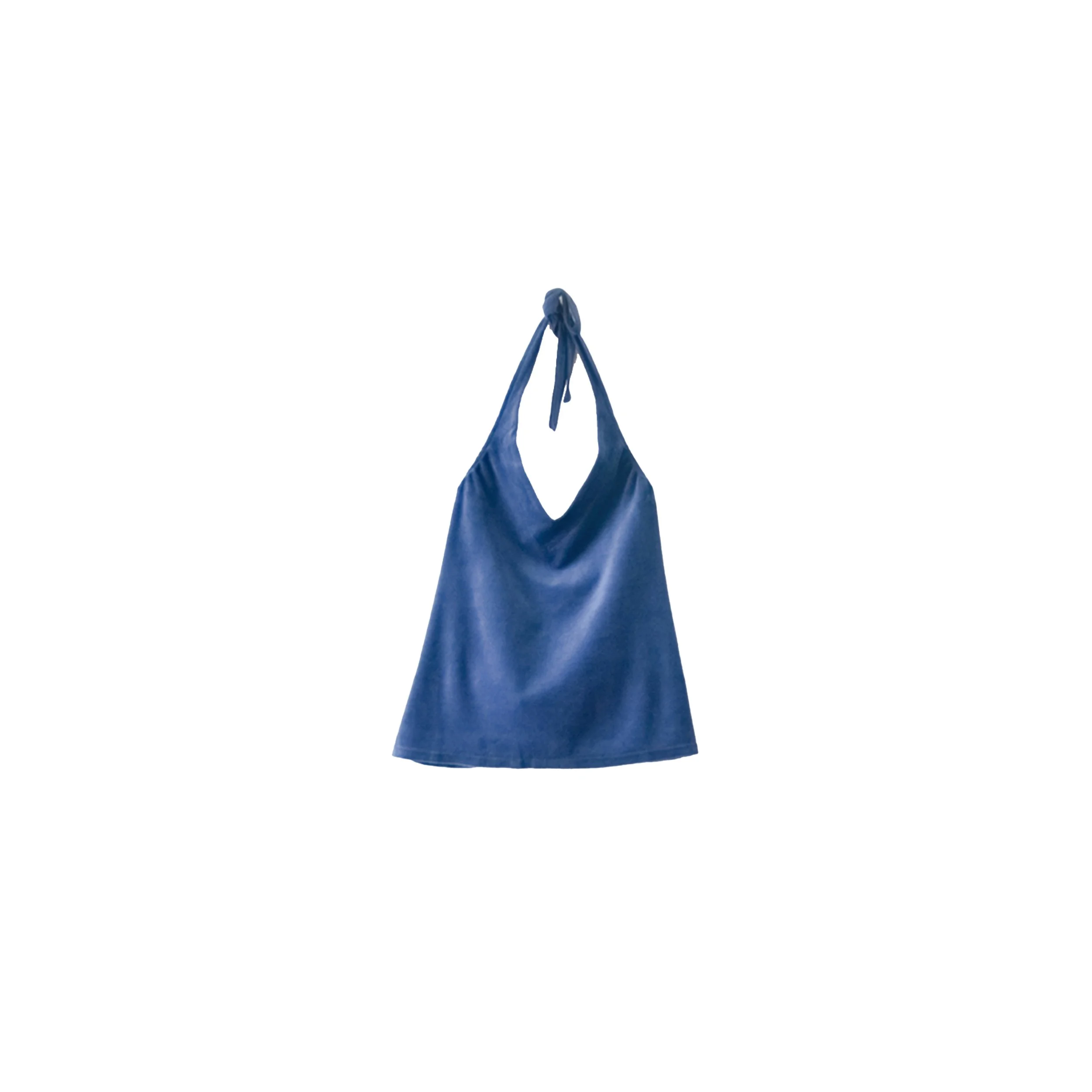Top Jane Velours Eponge Bleu Navy