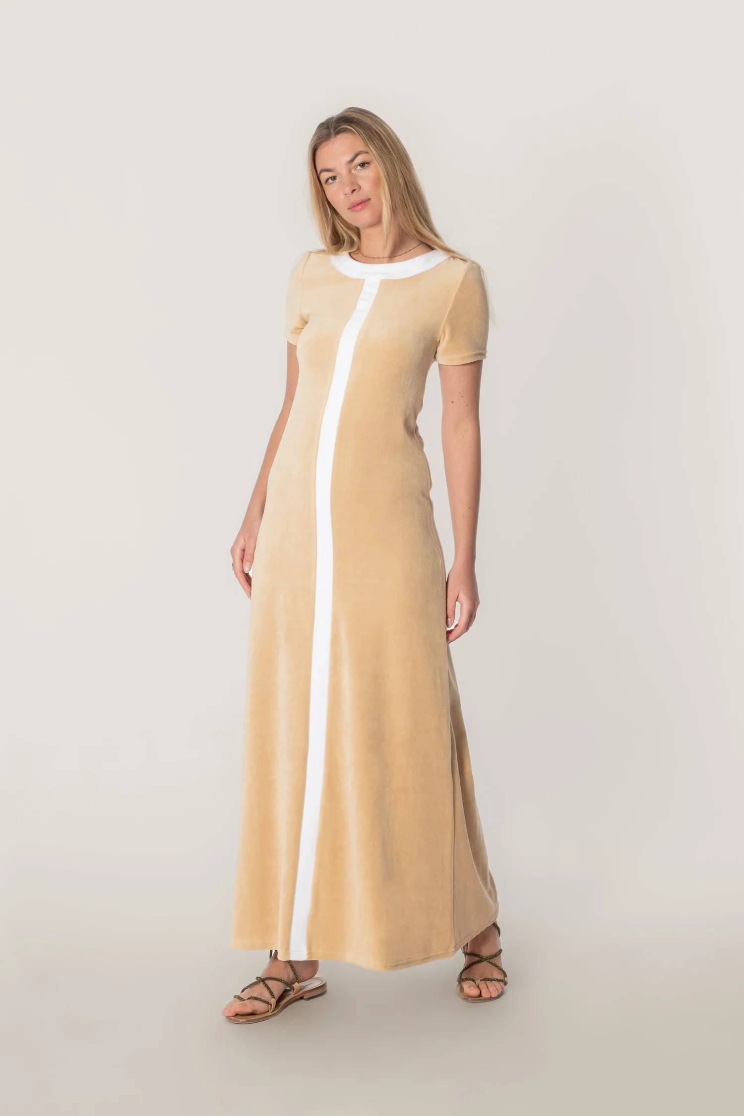 Robe Léa Velours Eponge Crème - Ma Petite Plage