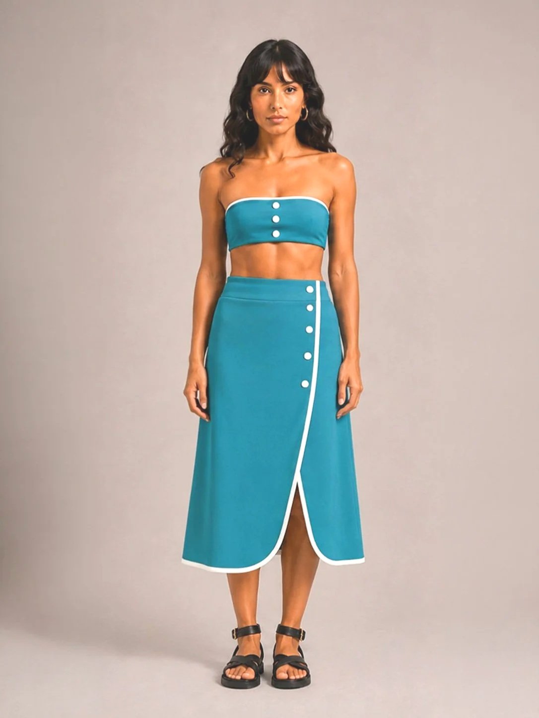 Top Amanda Bleu Aqua