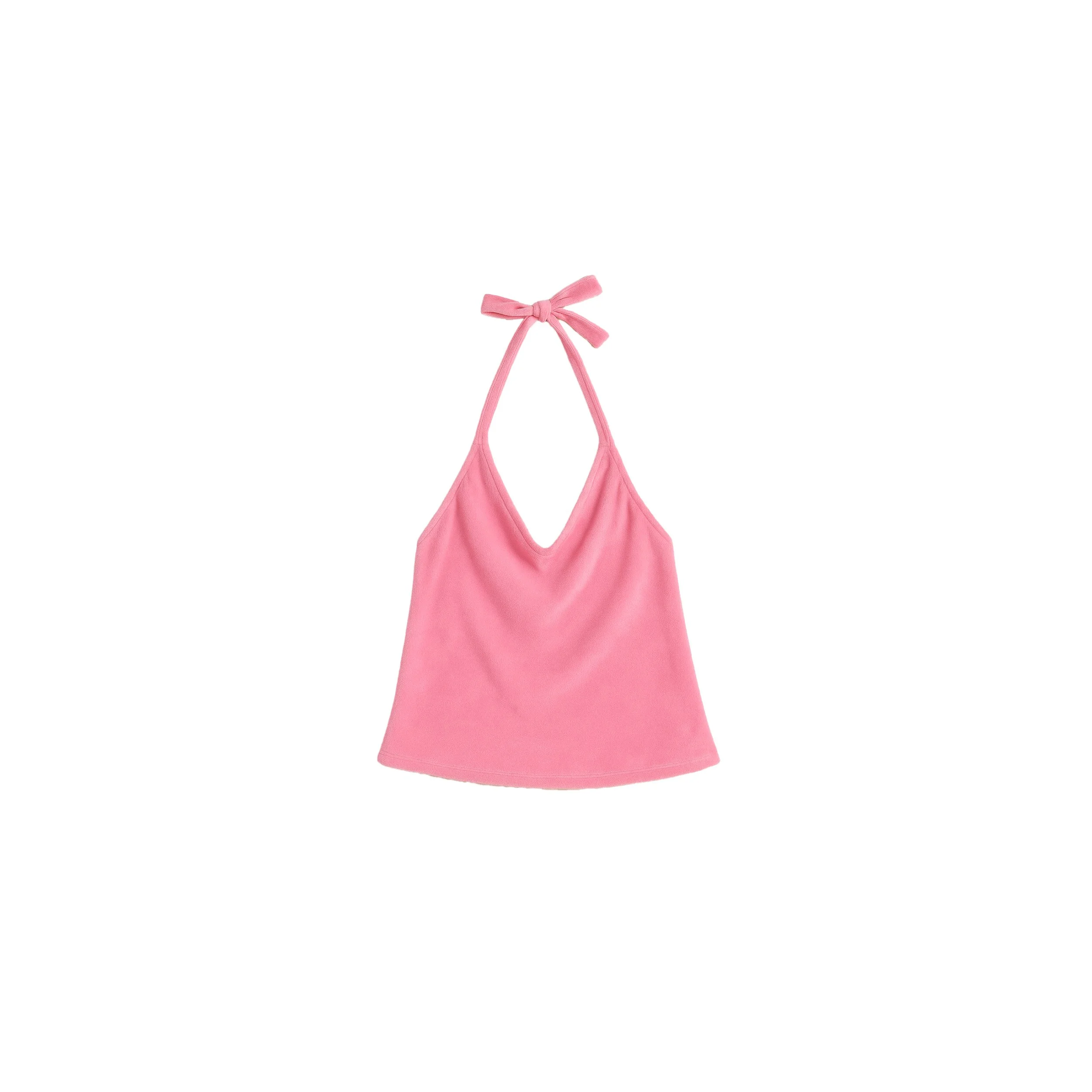 Top Jane Velours Eponge Rose Poudré