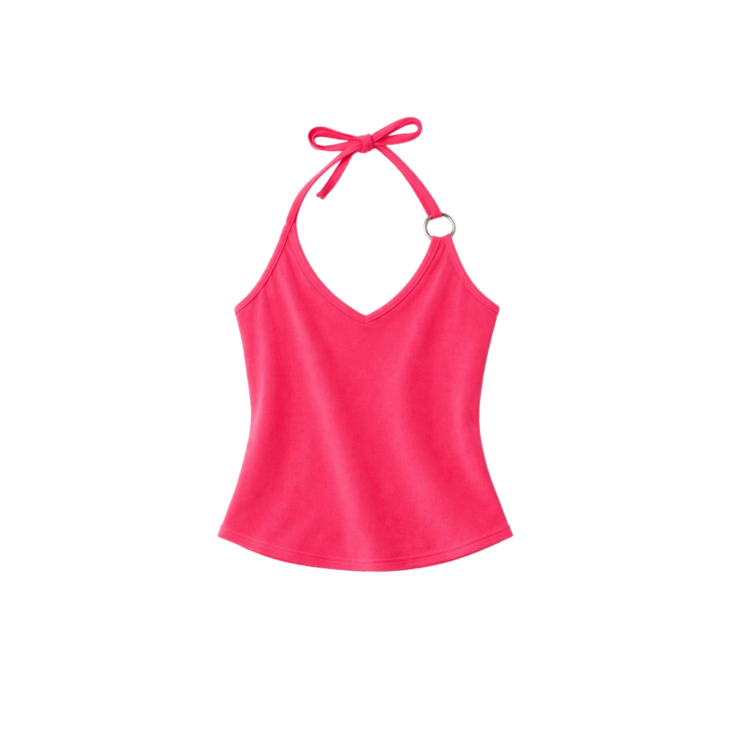 Top Jane Anneaux Velours Eponge Framboise