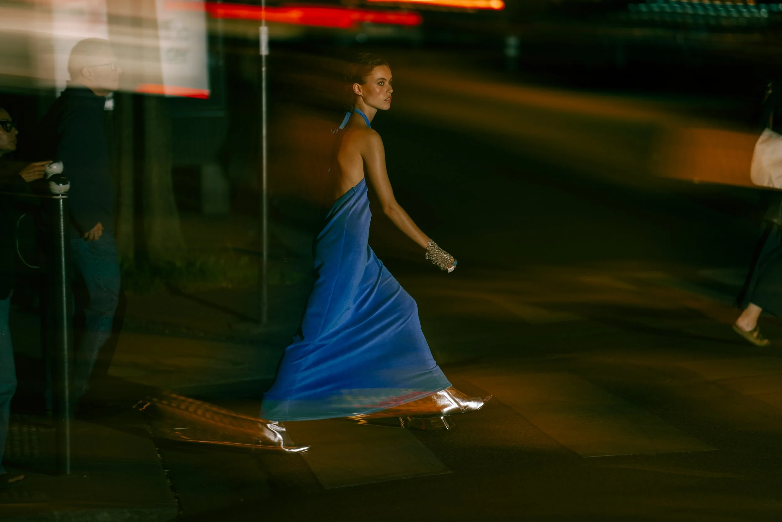 Robe Stefania Bleu Méditerranée