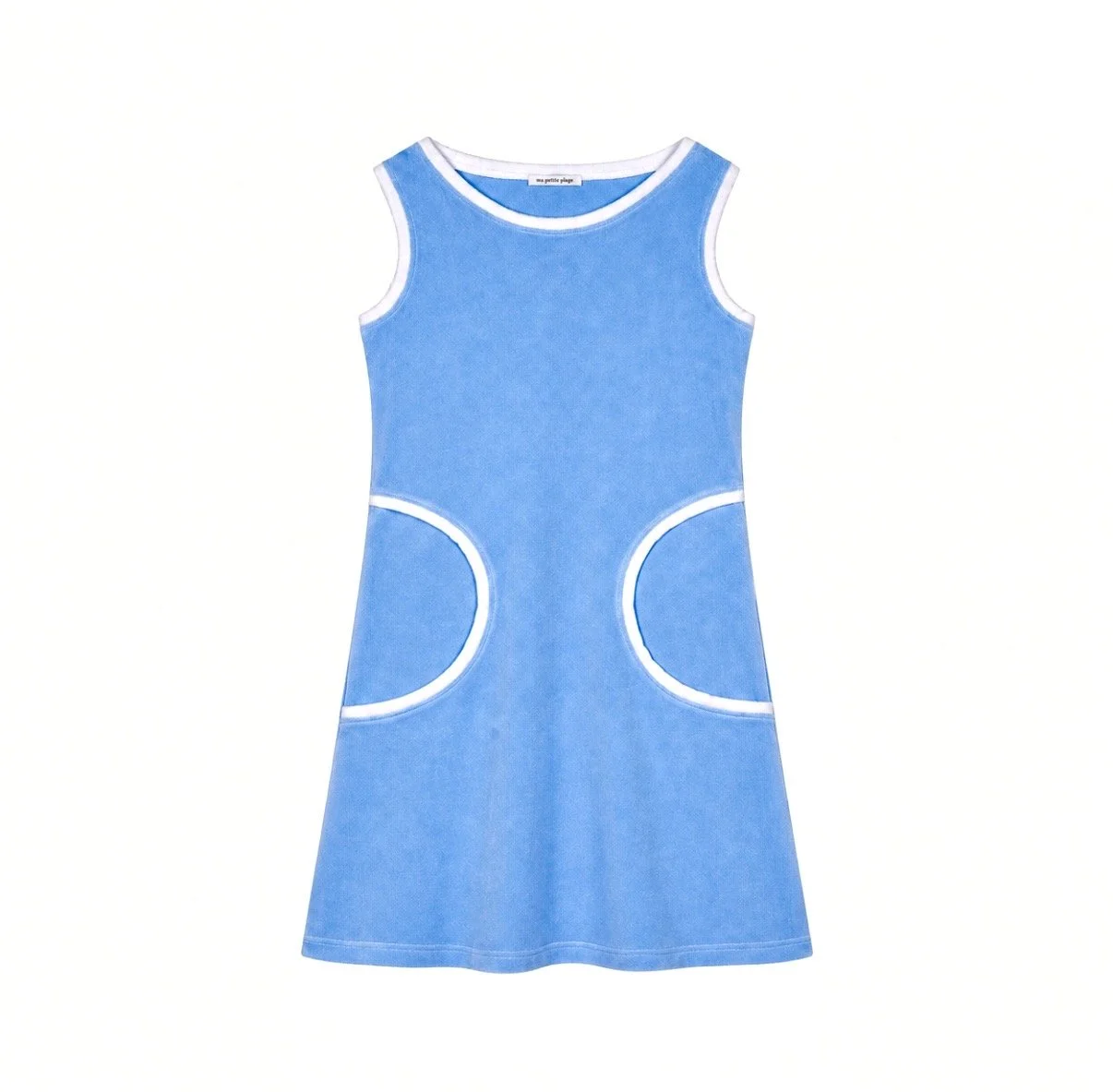 Robe Twiggy Velours Eponge Bleu Lavande