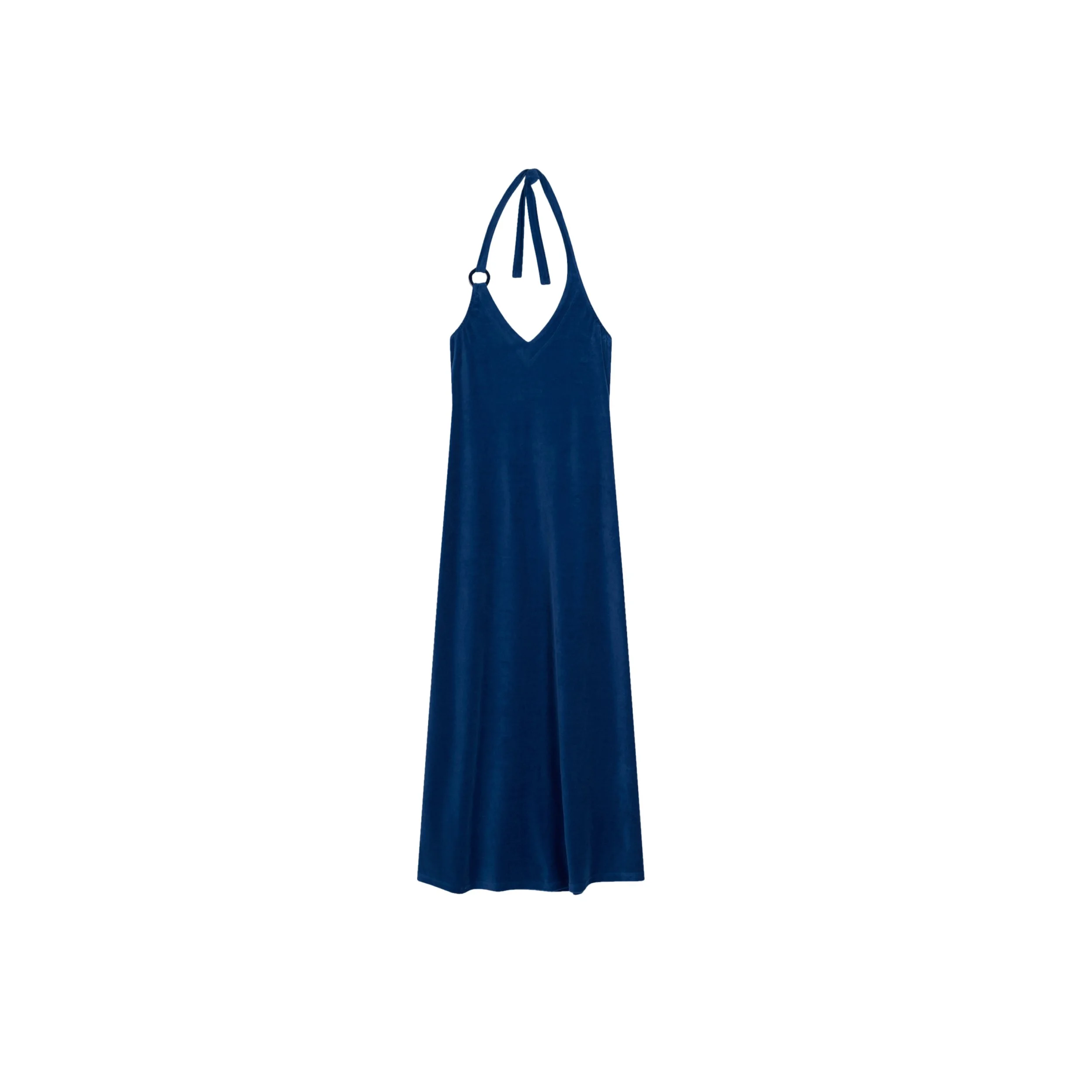 Robe de Plage Mireille Anneaux Velours Eponge Bleu Navy