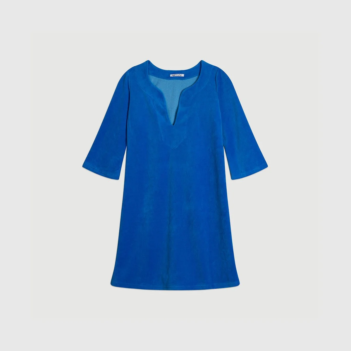 Robe Verushka Velours Eponge Bleu méditerranée..jpg