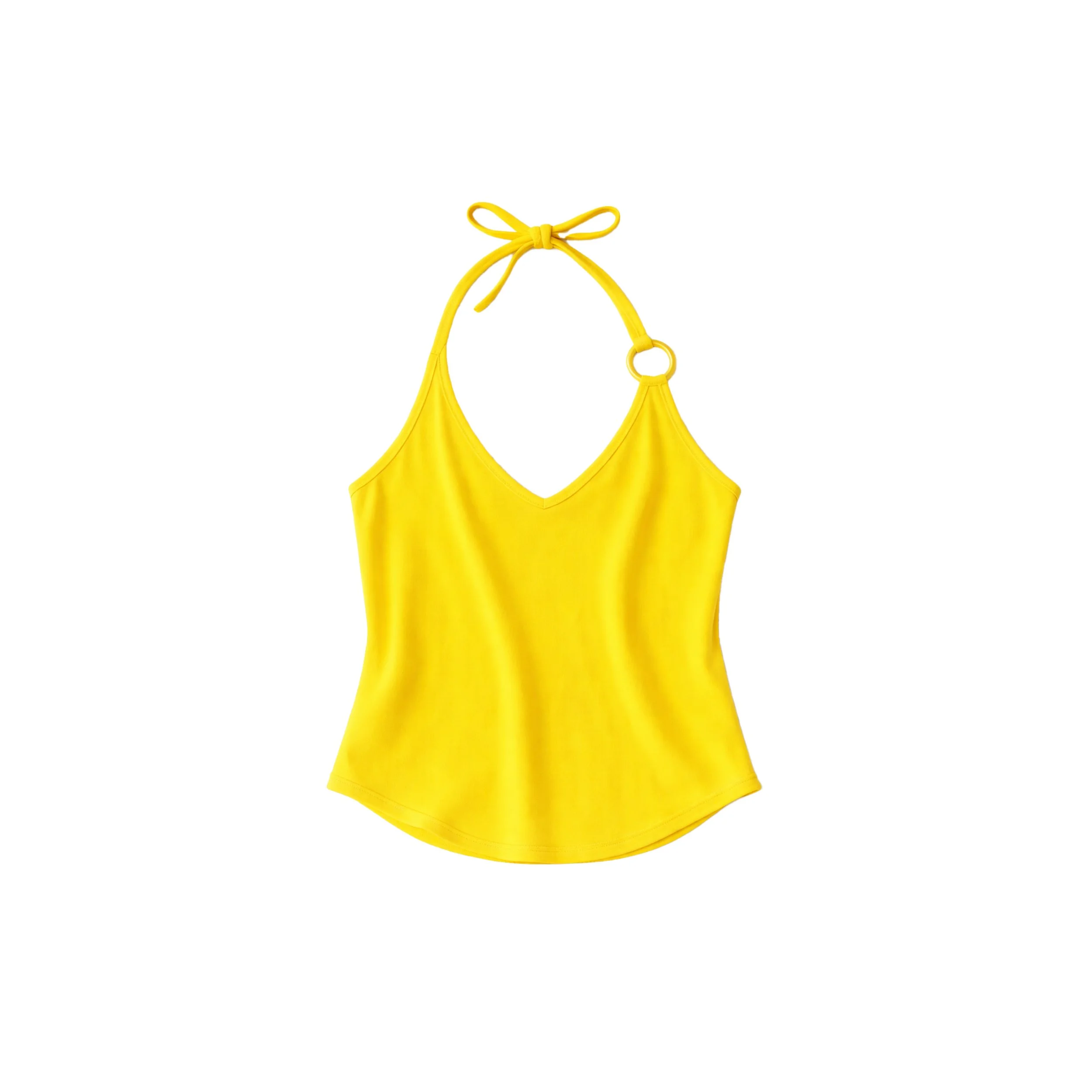 Top Jane Anneaux Velours Eponge Jaune