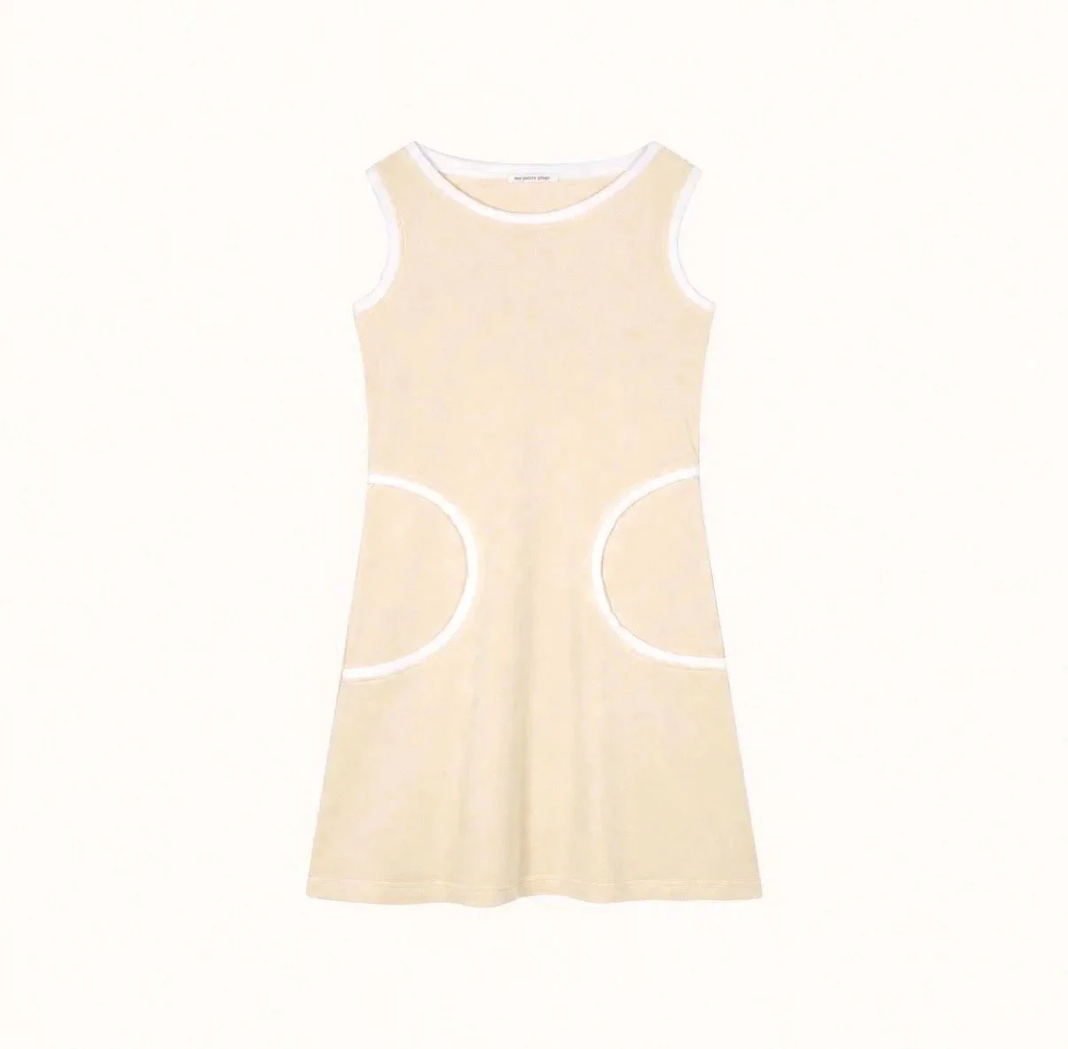 Robe Twiggy Velours Eponge Crème