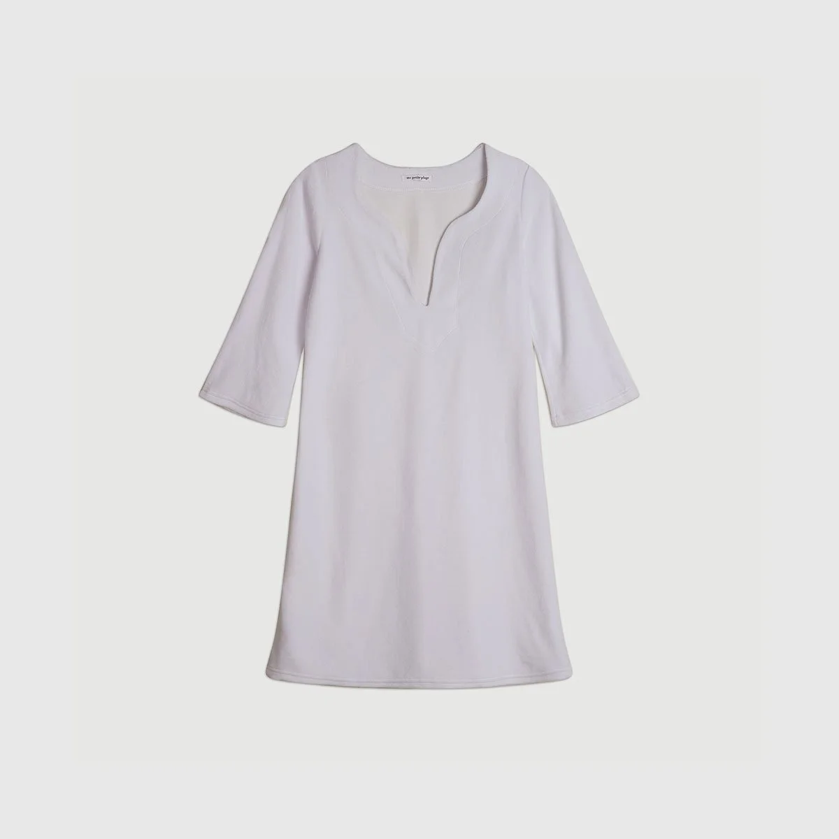 Robe Verushka Velours Eponge Blanc.jpg
