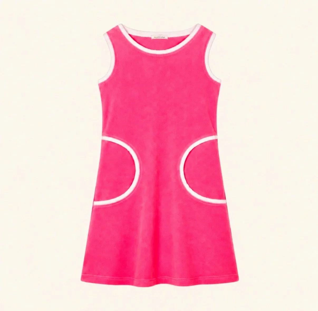 Robe Twiggy Velours Eponge Rose Chamallow