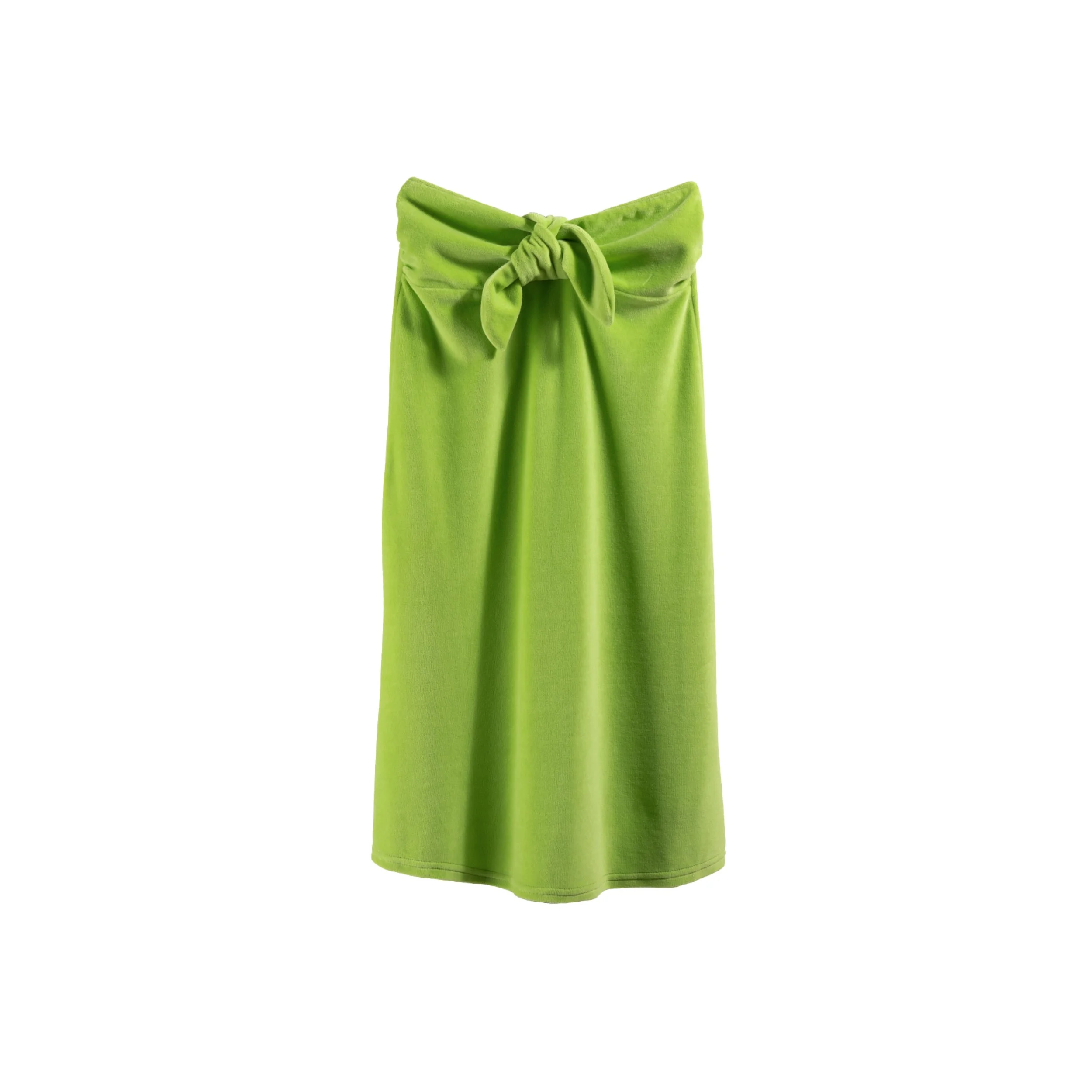 Robe Silvana Velours Eponge Vert Anis