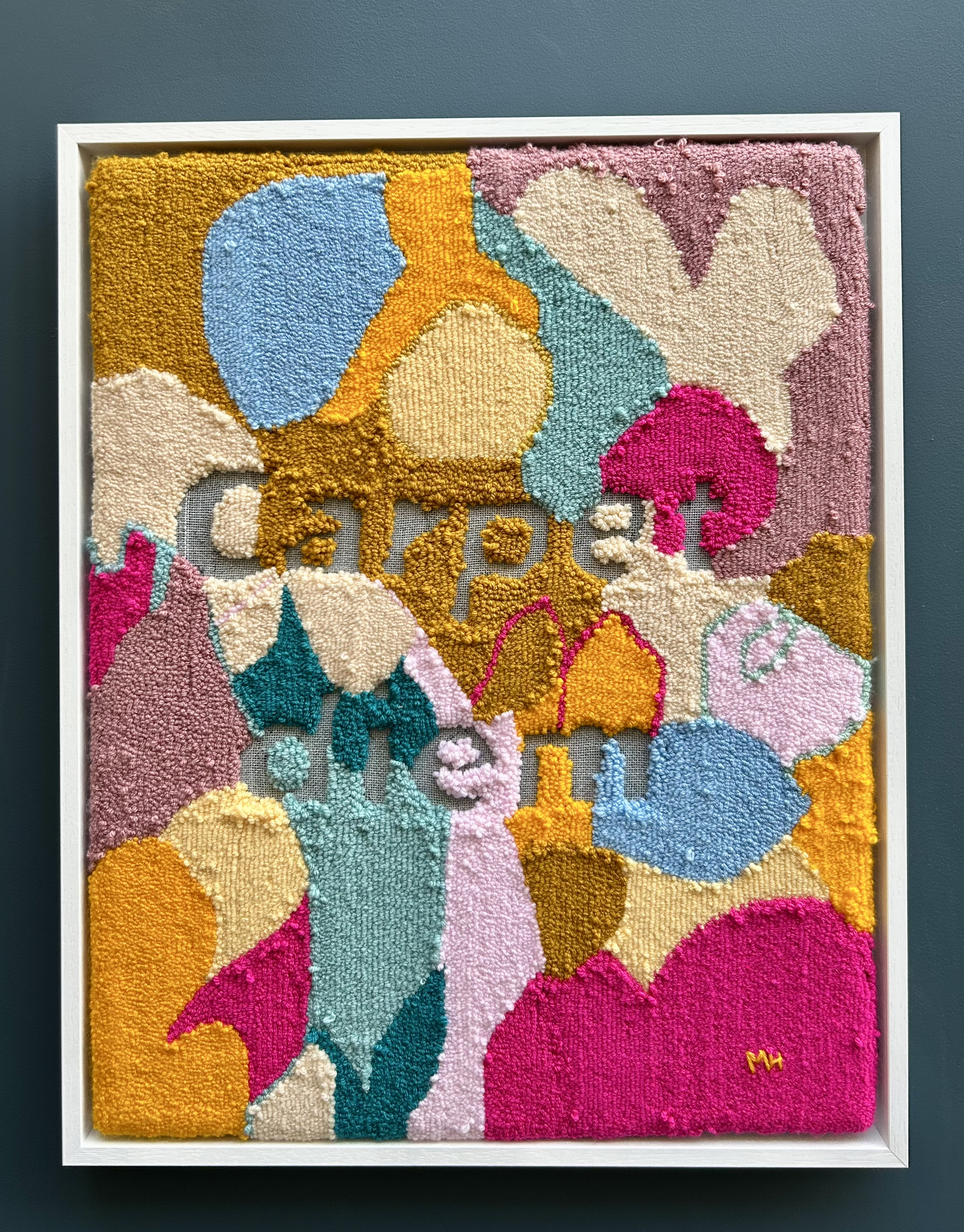 'Carpet Diem ' Hand woven & float framed 61 x 45cm 