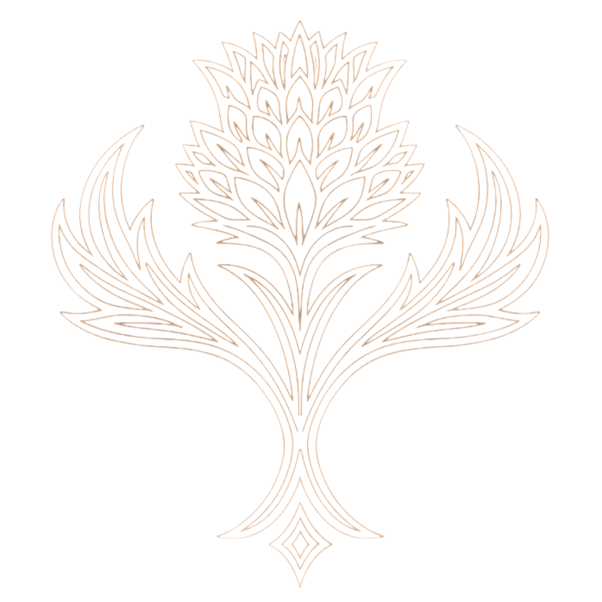 An outline of a Scottish Thistle, known for it's healing properties.
