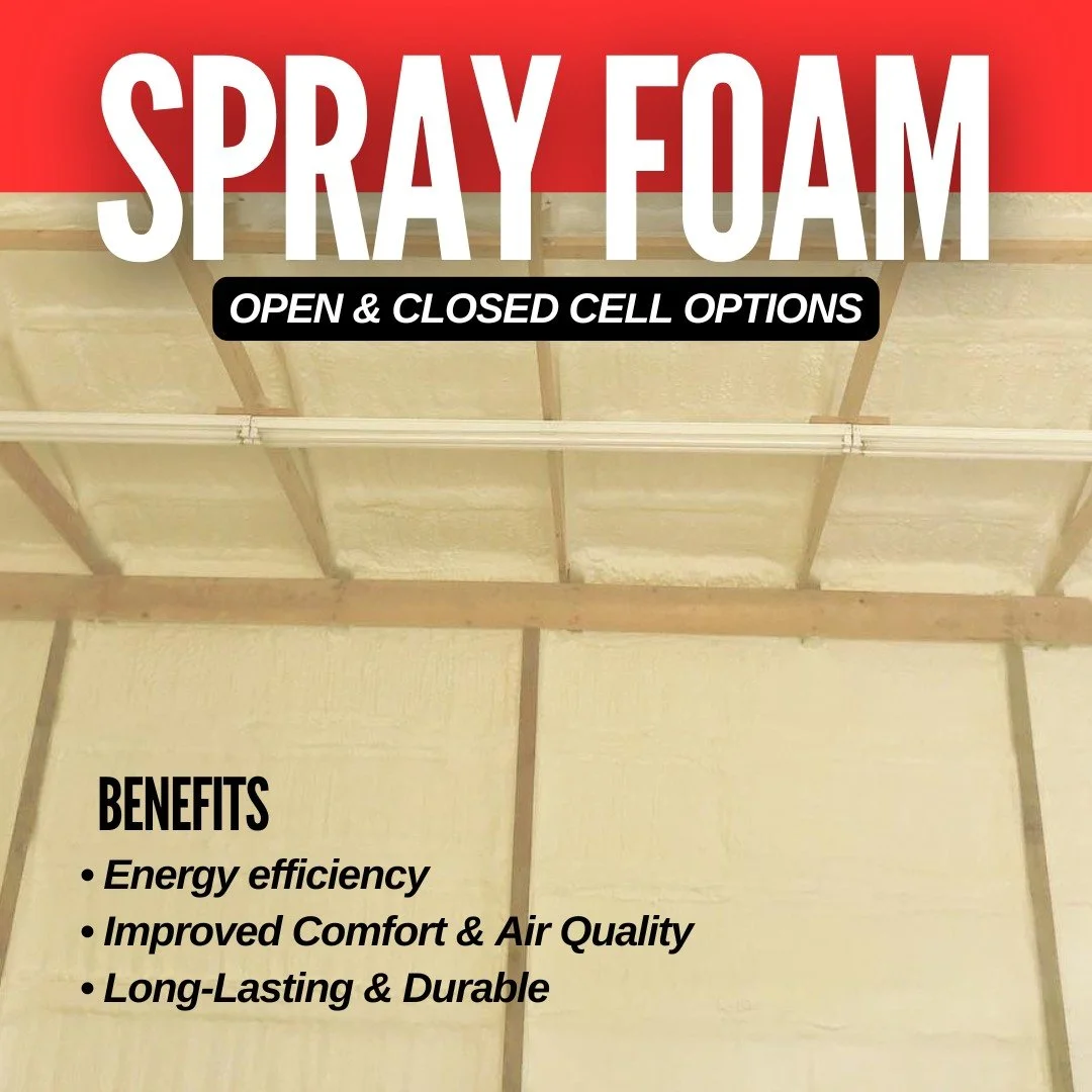 Spray Foam: The Ultimate Insulation Upgrade!
Seal air leaks, cut energy costs, and enjoy year-round comfort with spray foam insulation.

✨ Energy savings
✨ Consistent comfort
✨ Lasting protection

Get your free estimate today &mdash; tap the link in 