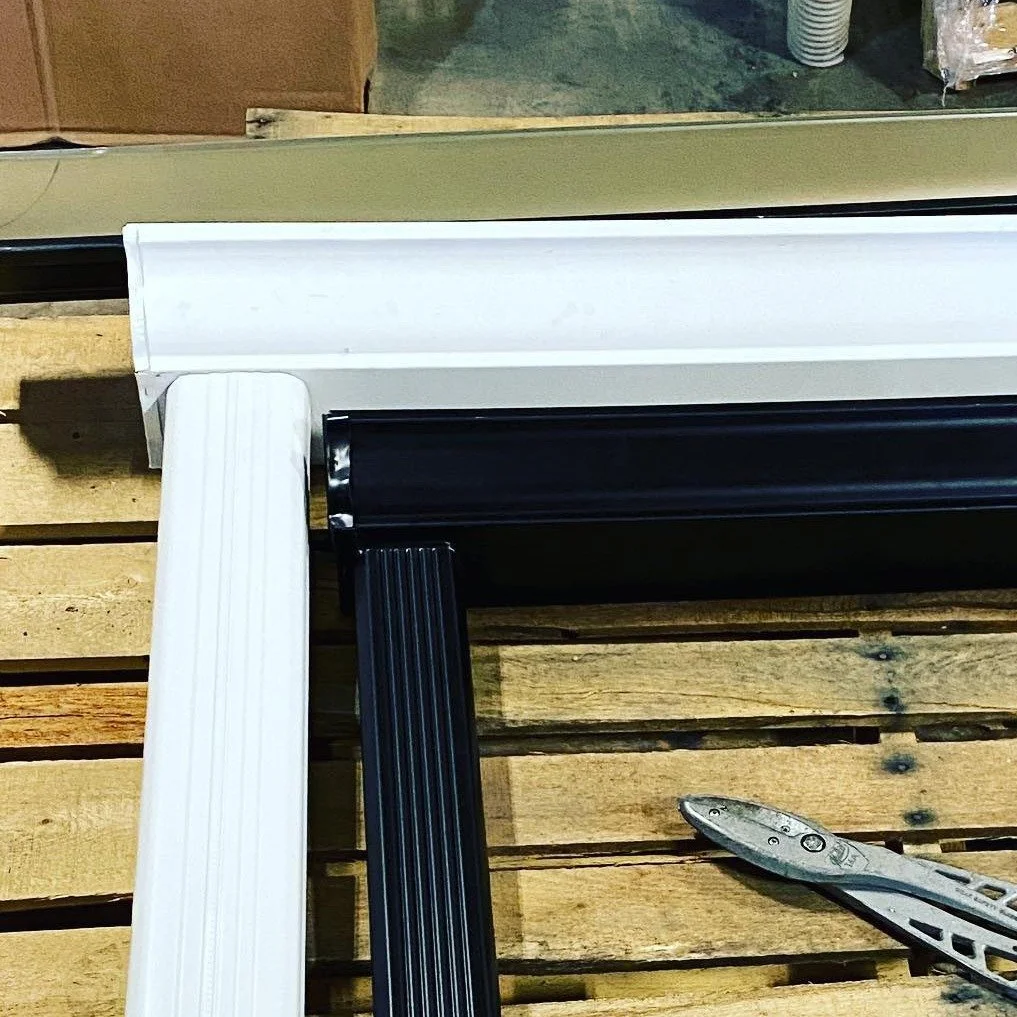 Do you have issues with rainwater overshooting your gutters? Or perhaps your gutters can&rsquo;t handle the large amount of rain that reaches them? Larger gutters may be needed for your home.
-
The white gutters and downspouts pictured is a larger 6&