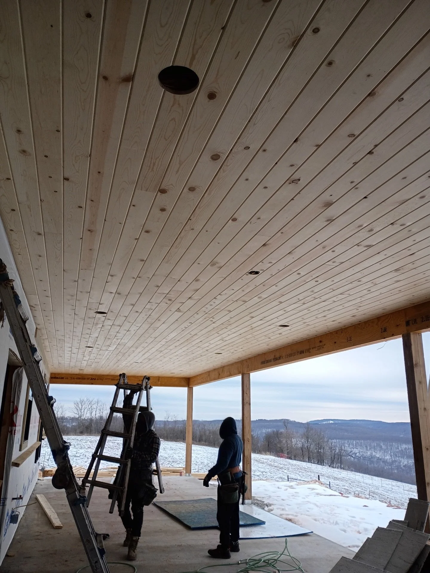 Car siding for porch ceilings is 🔥