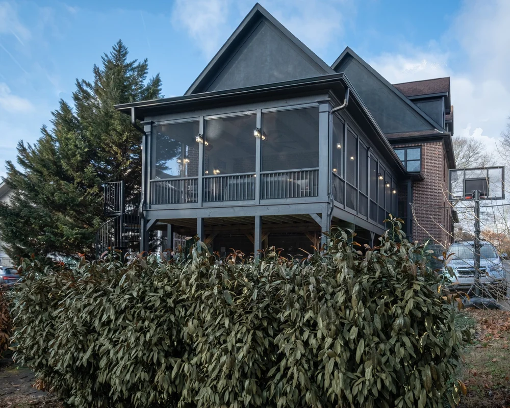 A second story deck evolves to become a wonderful screened porch. — The ...