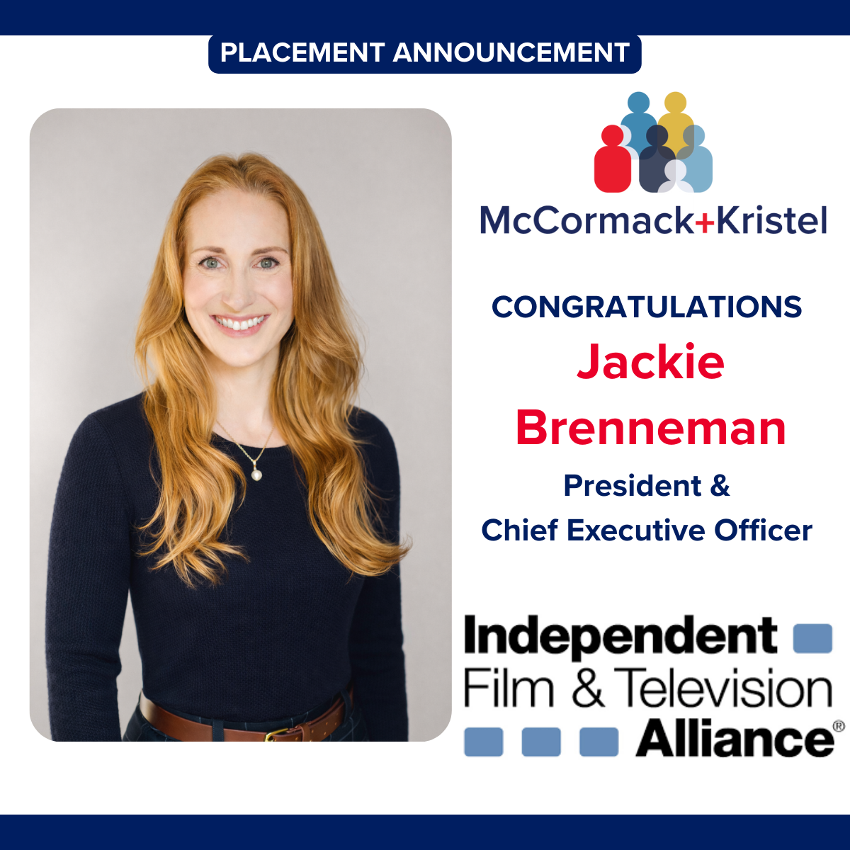 Independent Film &amp; Television Alliance® Names Jackie Brenneman Next President &amp; Chief Executive Officer