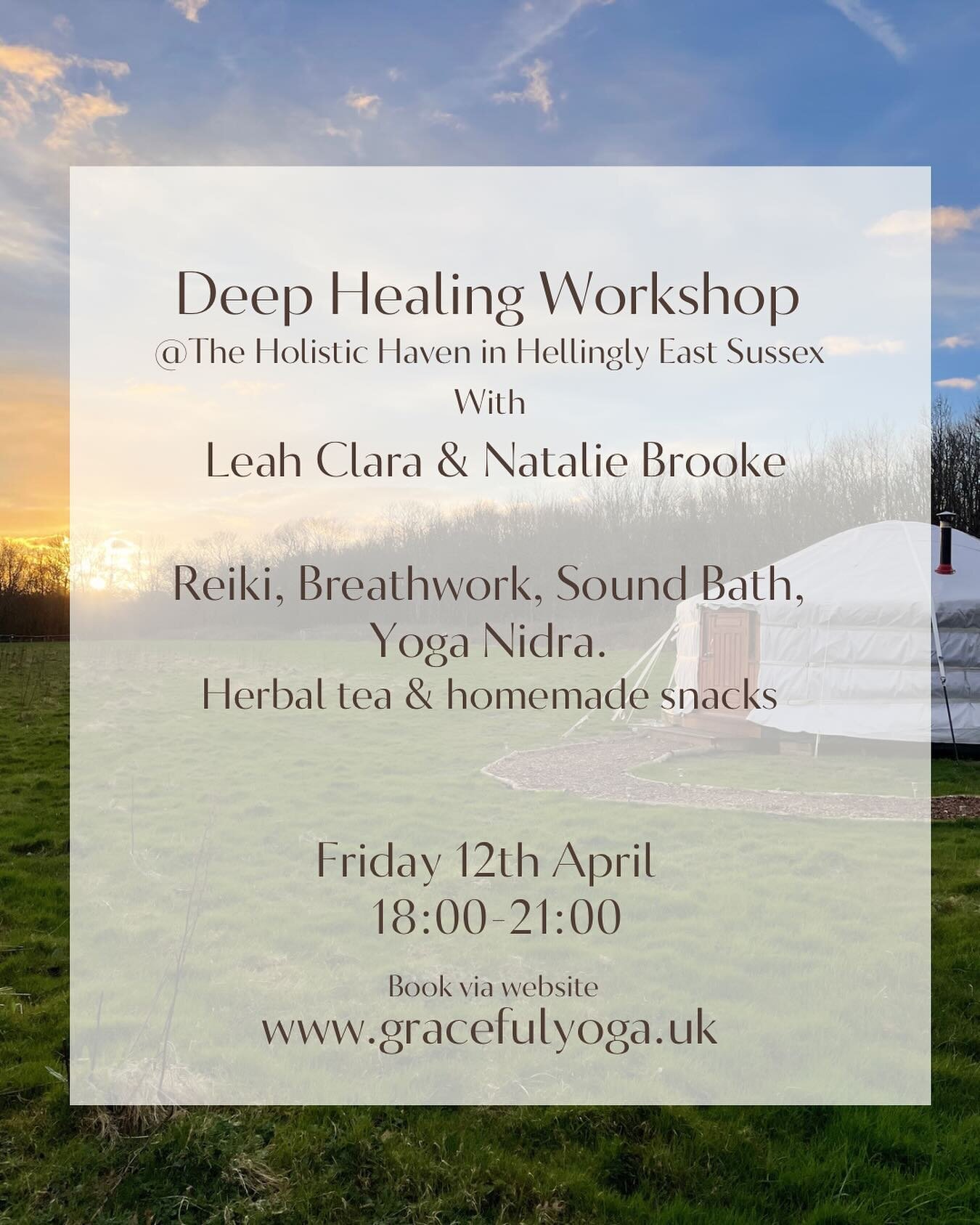 We had so much fun on the last workshop, that we couldn&rsquo;t wait to get another one out there, for you all to come and immerse yourself into space @theholistichaven_uk 

Deep Healing Work shop with Leah Clara @spirit.of.reiki1 &amp; Natalie Brook