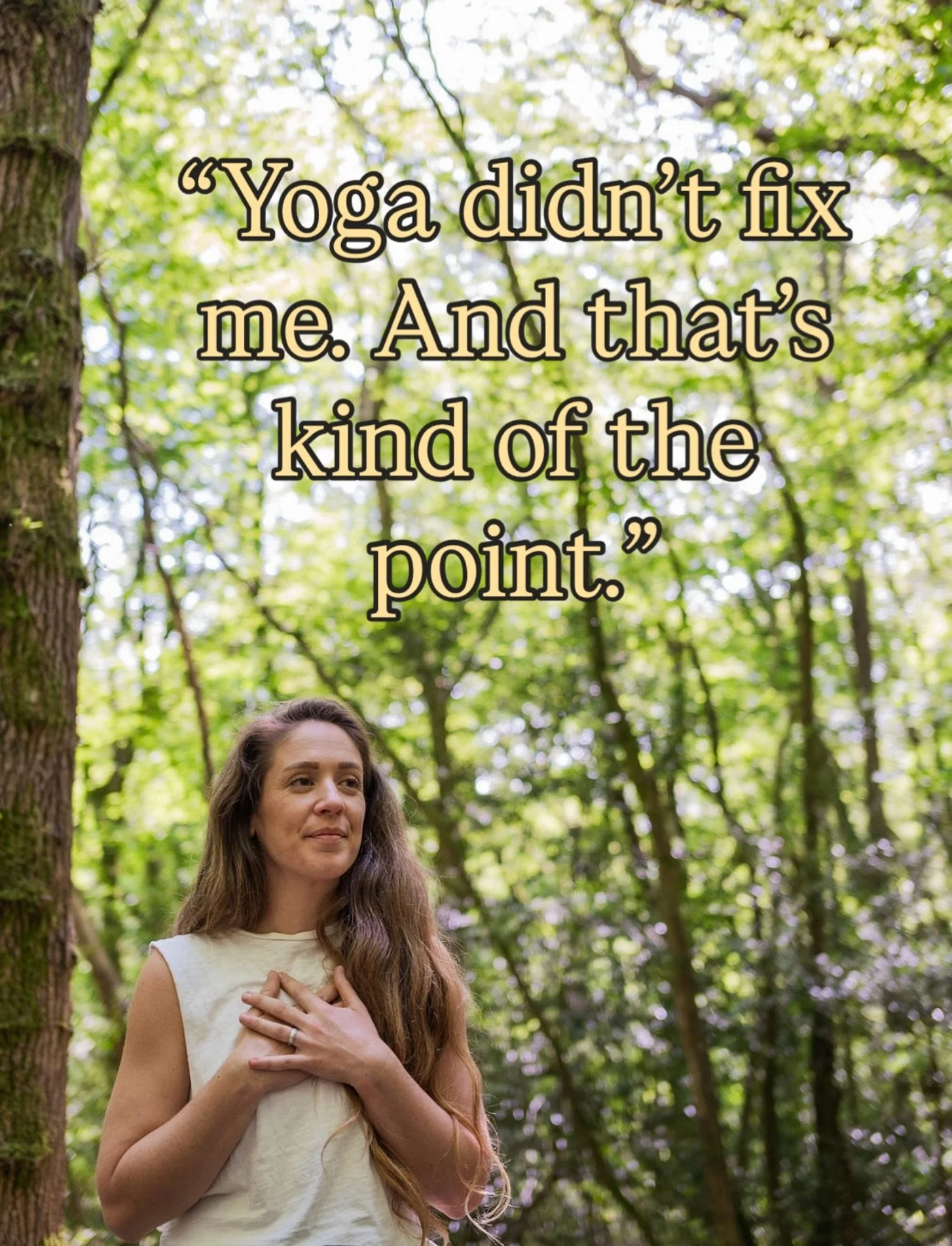 Yoga didn&rsquo;t fix me. And that&rsquo;s kind of the point. 🧘&zwj;♀️

Over the years, yoga has brought so much into my life.

But one thing it has taught me again and again is that peace isn&rsquo;t something someone can give you.

You can&rsquo;t