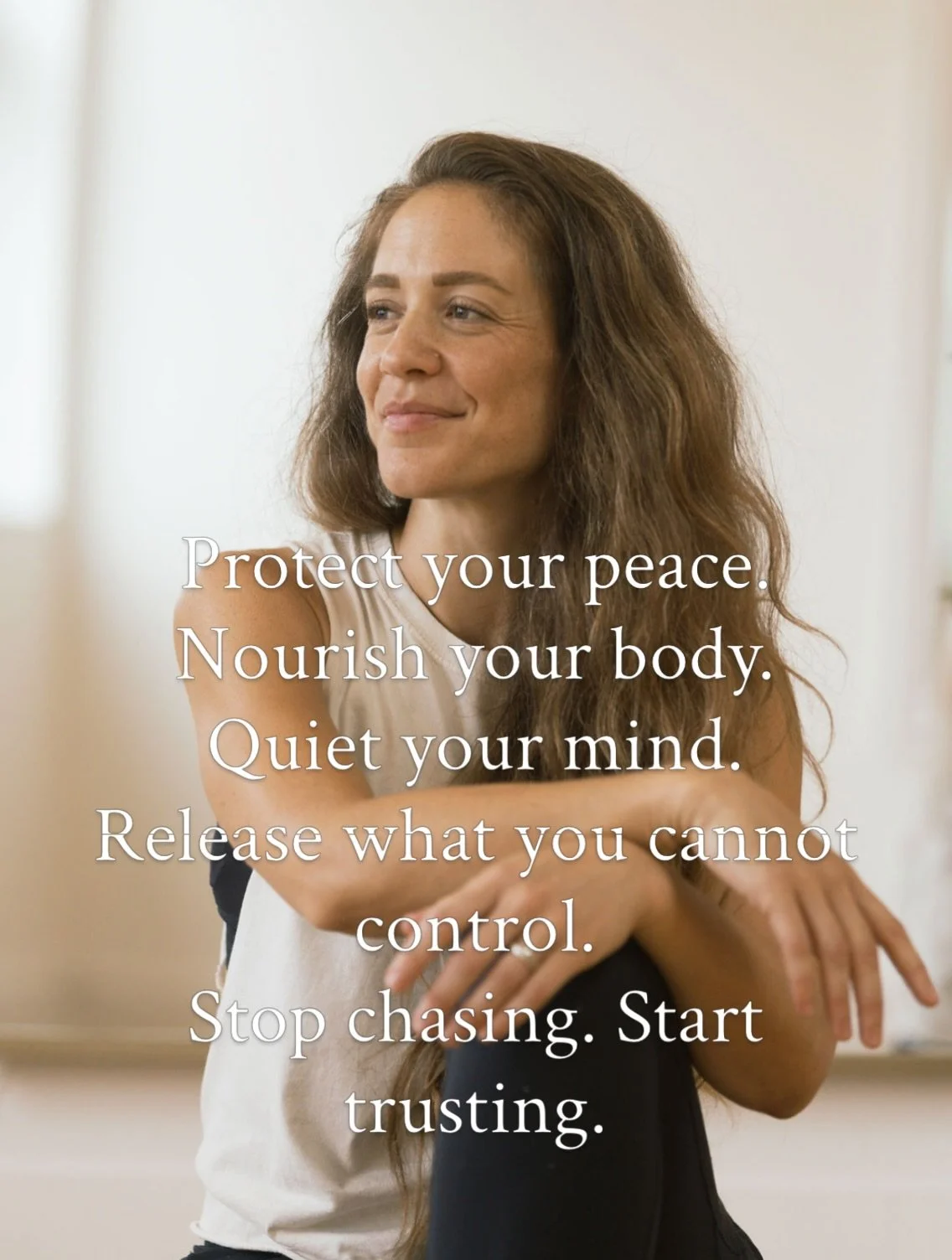 Come back to yourself.

Protect your peace.
Nourish your body.
Honour your need for rest.

Pay attention to your thoughts.
Notice what drains your energy.
Choose your company wisely.

Stop chasing what isn&rsquo;t meant for you.
Release what you cann
