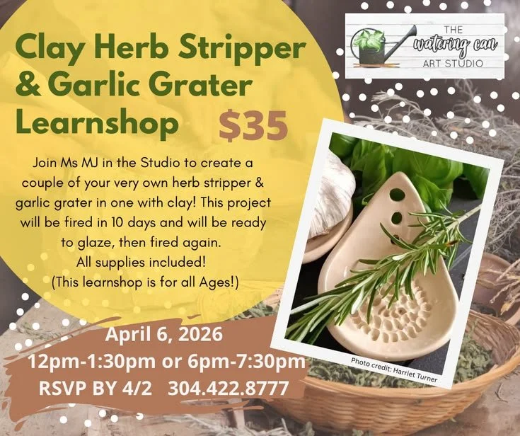 Spring Break Clay Camp: Herb Stripper/Garlic Grater Learnshop