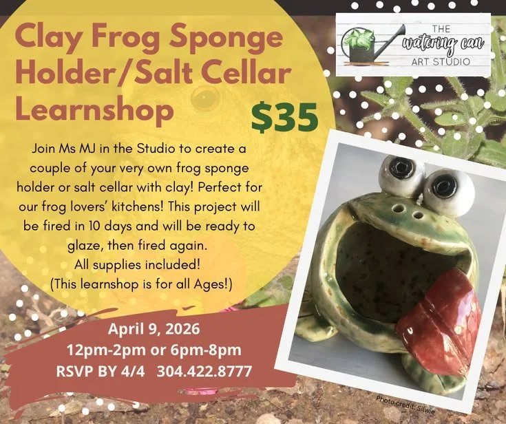 Spring Break Clay Camp: Frog Sponge holder/salt cellar Learnshop
