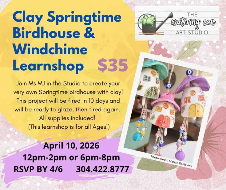 Spring Break Clay Camp: Birdhouse Windchime Learnshop 