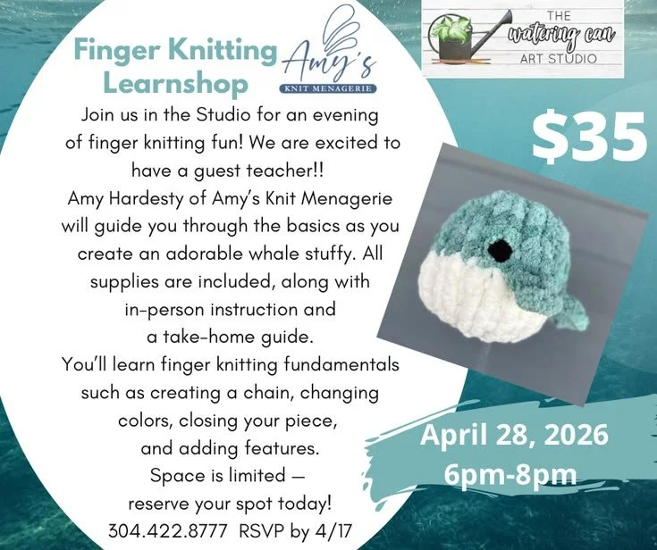 Finger Knitting Whale Learnshop